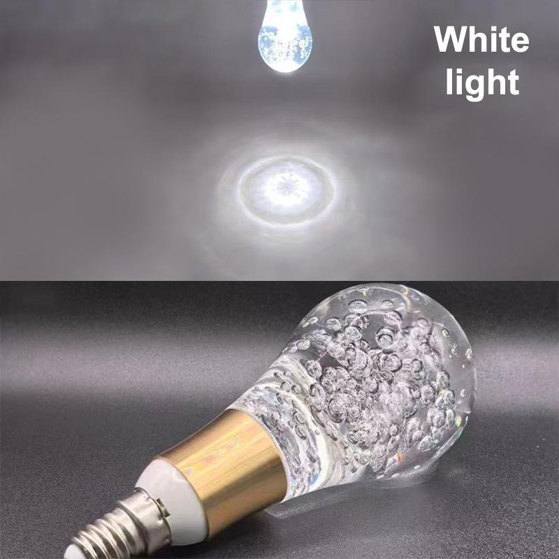 1Pcs E27 Holder Mini Pendant Light Acrylic Crystal Led Bulb Chandelier Fairy Lamp For Bedroom/Kitchen Decoration