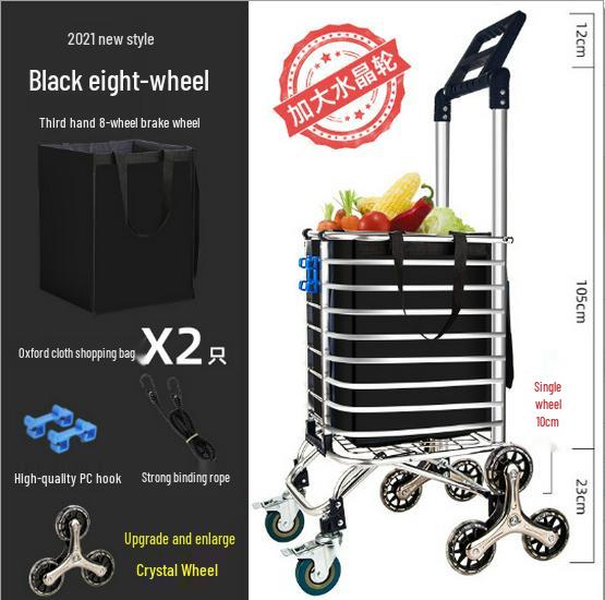 Chariot de Courses Pliant Portable Tianxi avec Roues pour Escaliers