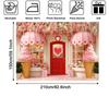 Photography Backgrounds Pink Valentine Day Dessert Shop Floral Ice Cream Decor Birthday Cake Smash Kids Portrait Photo Backdrop