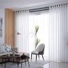 Big Belly Hemp Thickened Screen Curtain Window Screen Living Room Bedroom Study Balcony Simple Plain Color Finished Product Processing