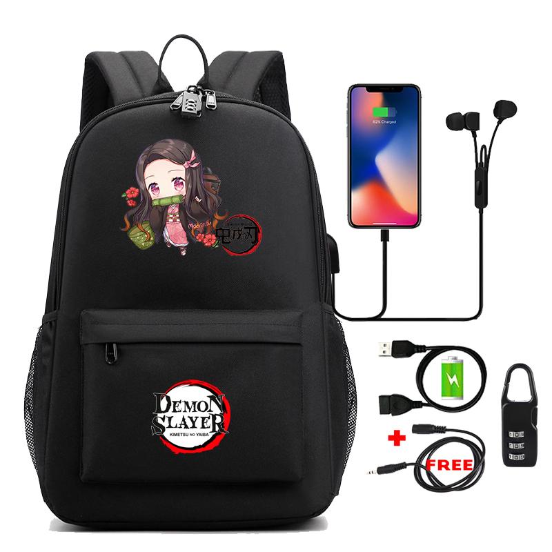 Anime Bookbag Teenage Backpack Cartoon Printing Laptop Bagpack Back To School Rucksack School Bags for Boy Girl Unisex Mochilas
