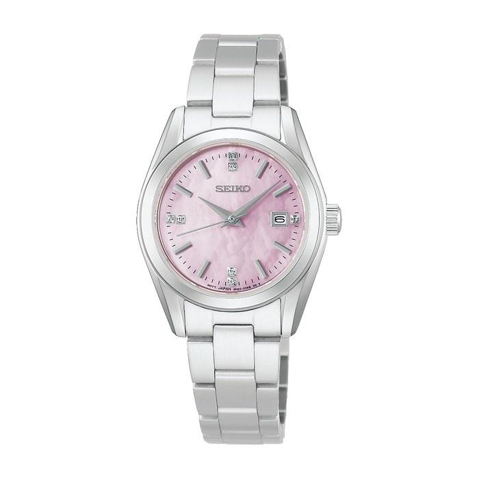SEIKO SELECTION HFH002P Ladies Watch, Analog Quartz, Mother-of-Pearl Dial, Pink