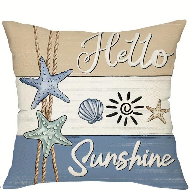 Summer Starfish and Shell PillowcaseSuitable for sofa car bedroom decorative cushion cover pillow cover