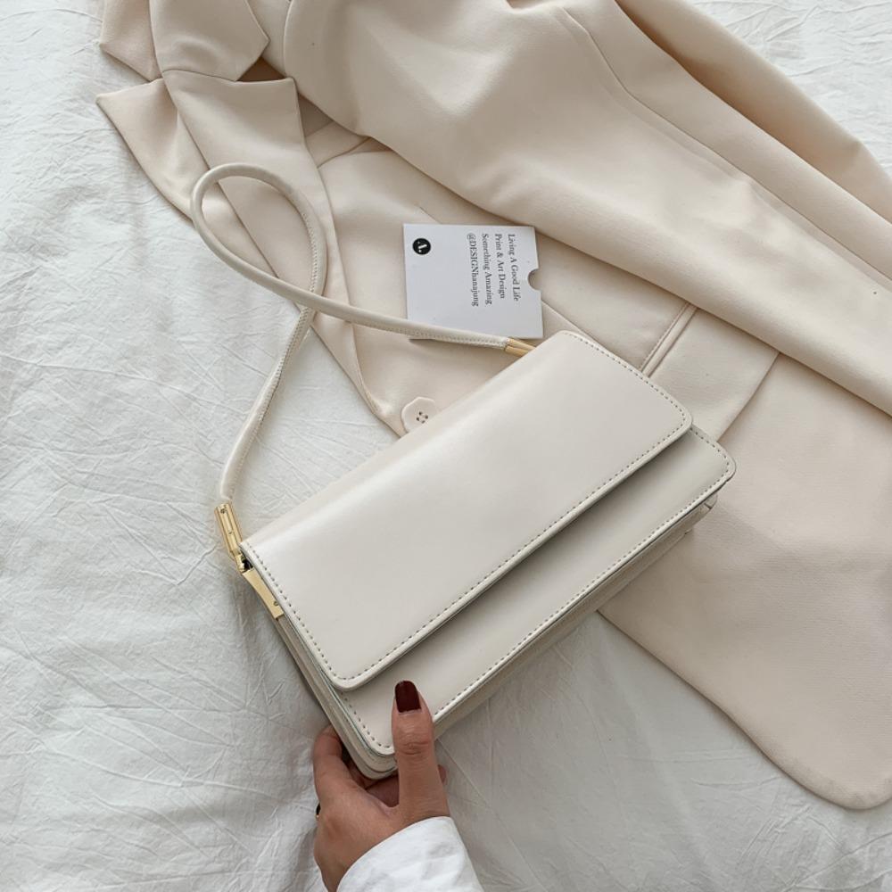 Handbag PU Leather Crossbody Bag Candy Color Small Square Bag Girls Simple Shoulder Bag  Party