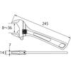 Lobtex Hybrid Monkey Wrench X 250mm overall length W-ZERO UM36XGB,