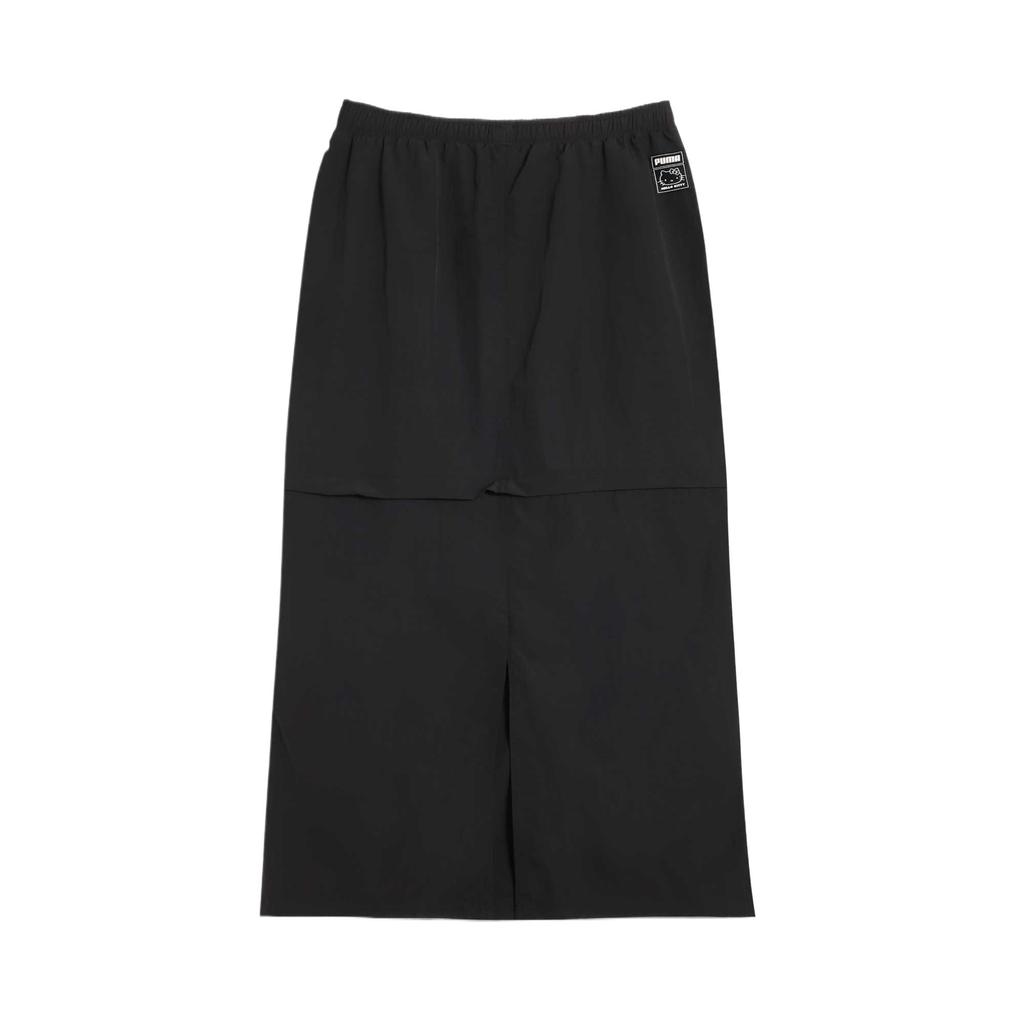 Puma X Hello Kitty Fashion Versatile Soft Casual Long Skirt Women Skirts Black 631615-01