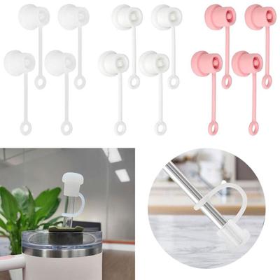Splash Proof Straw Plug Reusable Straw Tips Lids Silicone Straw Cover for Stanley for 6-10mm Straws