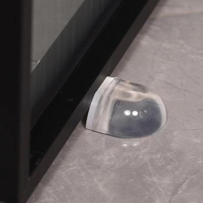 1/4pcs Transparent Door Stopper Self Adhesive Door Holder Catch Floor Mounted Door Stop for Protection of Wall and Furniture