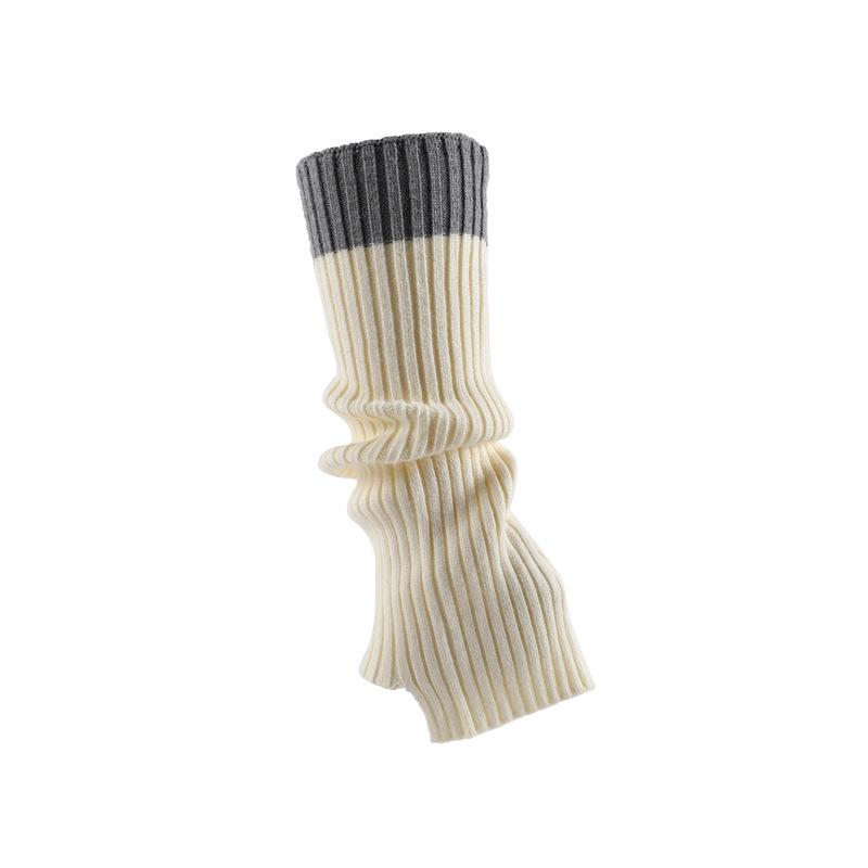 MEIKAN Women's Knee-High Extra Thick Scrunch Socks Y2K Colorblock Leg Warmers