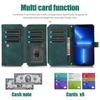 Long Lanyard Flip Leather Phone Case for iPhone 17 Air 16E 16 Pro Max 15 Plus 14 13 12 11 XS XR X Zipper Wallet Multi Card Cover