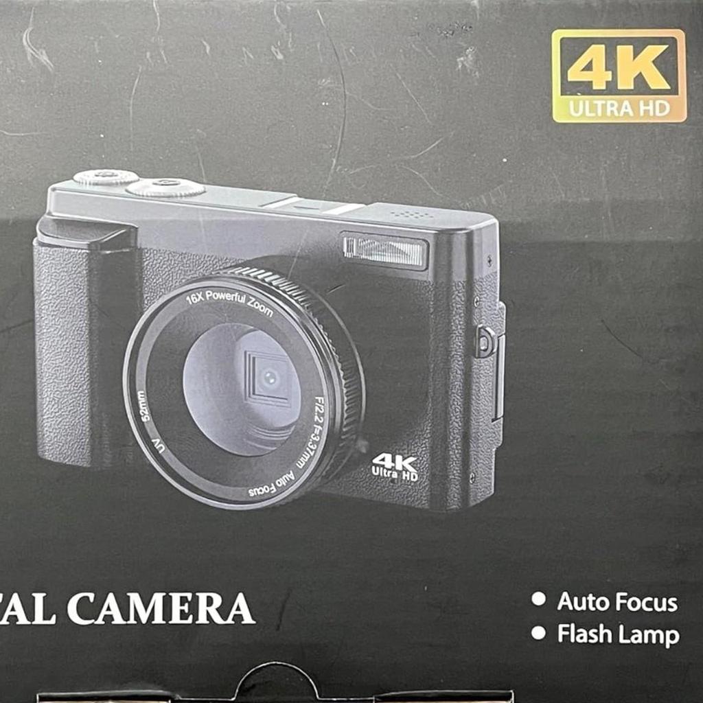 4K Ultra HD Digital Camera with 48MP & Flip Screen - Model R101