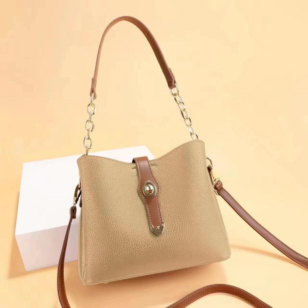 Trendy High-end Bucket Bag With Chain And Lock For Women Perfect For Daily Outfits