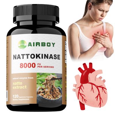 Κάψουλες Nattokinase, 8000 FU ανά κάψουλα, εντελώς φυσικές, 120 κάψουλες, κατάλληλες τόσο για άνδρες όσο και για γυναίκες.