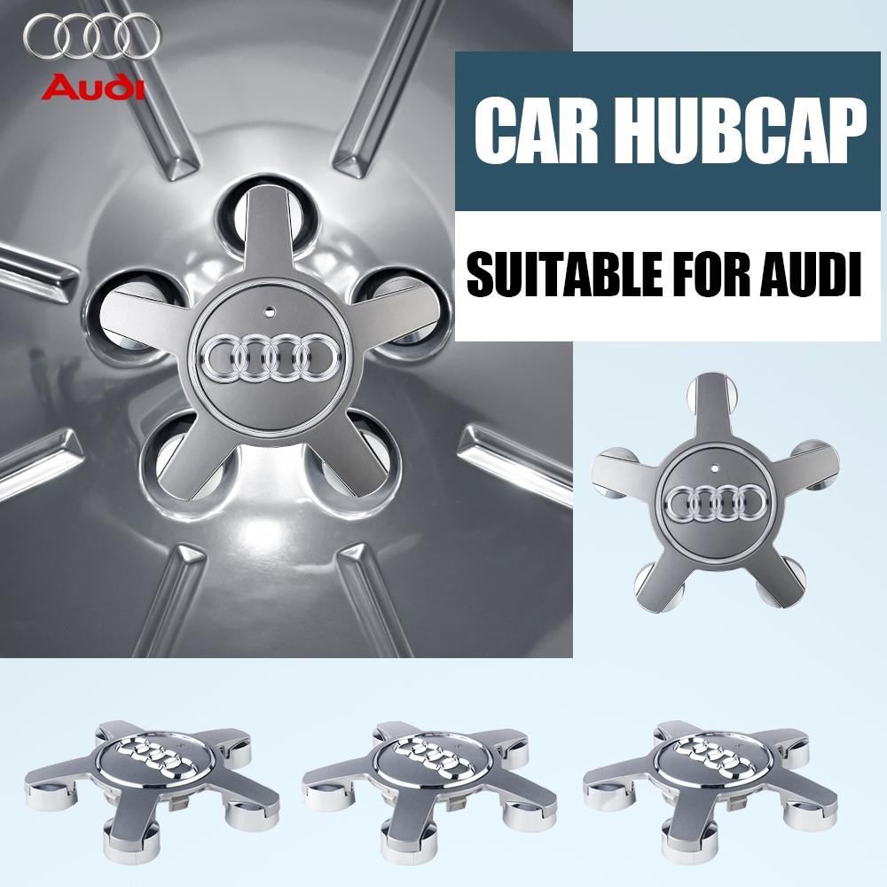 For Audi B7 4pcs Five Claws Car Wheel Center Hub Cap Tire Rim Badge Cover For Audi QUATTRO Sline A3 A4 B8 B7 8P A5 A7 A8 Q3 Q5 Q7 Accessorie