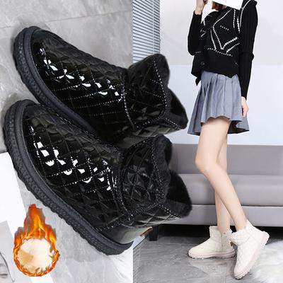 Snow Boots for Women with Plush and Thickened Winter Thick Soles, Warm Cotton Shoes for Women with Snow Boots