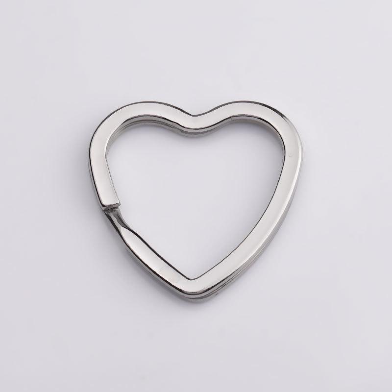 Stainless Steel Peach Heart Keychain Pendant for Couples