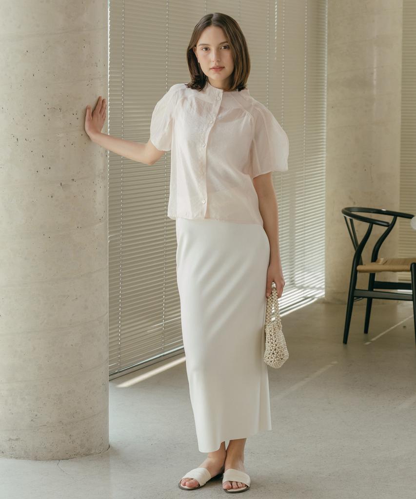 Akitaipeu Spring/Autumn, Summer/Winter Version Daily H-Line Elastic Long Skirt (Short, Long 2 Sizes)