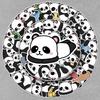 50 Cute Cartoon Panda Stickers: Waterproof DIY Scrapbook & Notebook Decorations for Kids