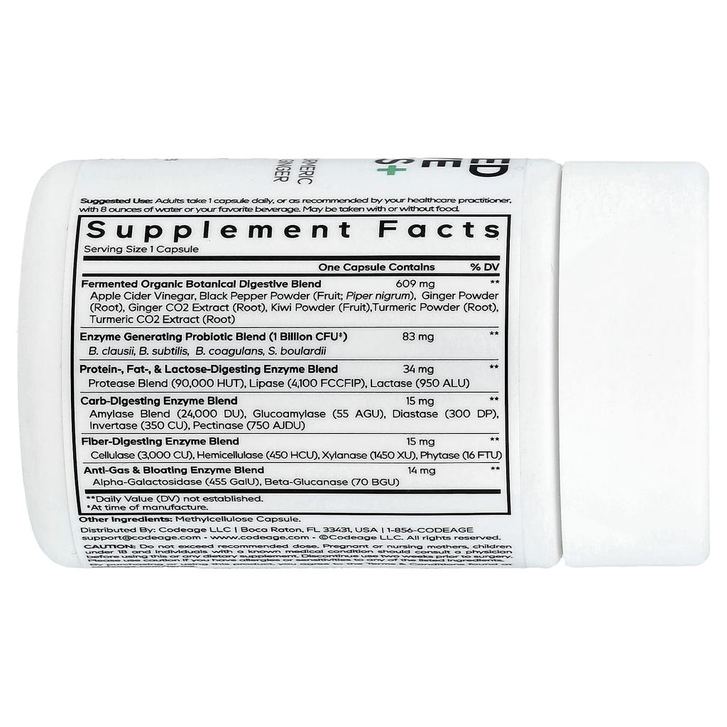 Fermented Digestive Enzymes+, 30 Veggie Capsules