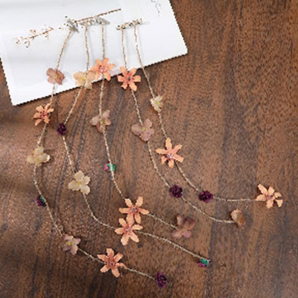 Forest Women Flower Vine Simulated Head Garland Flower Crown Hair Wreaths Hairpins  Festival Party