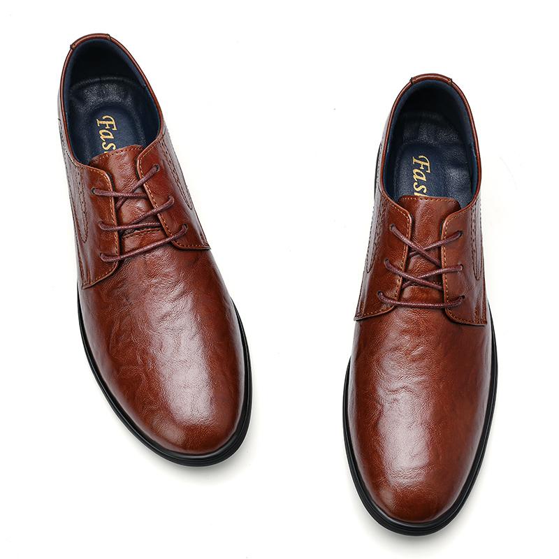 

Минималистичные роскошные мужские джентльменские модные кожаные туфли со шнуровкой. Универсальные мужские туфли для вождения, вечеринки, офиса. Лидер продаж. 45 коричневый