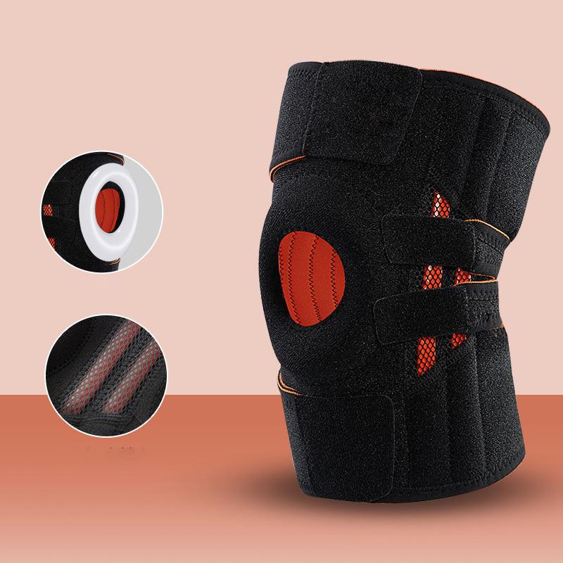 1 Pc Knee Brace With Side Stabilizers & Patella Gel Pads For Knee Support,Perfect For Running, Basketball, Play Tennis