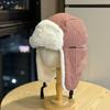 New Plaid Winter Thick Plush Aviator Hat for Men and Women, Windproof Ear-protecting Pullover Hat, Cold-proof and Warm Hat, Cycling Hat