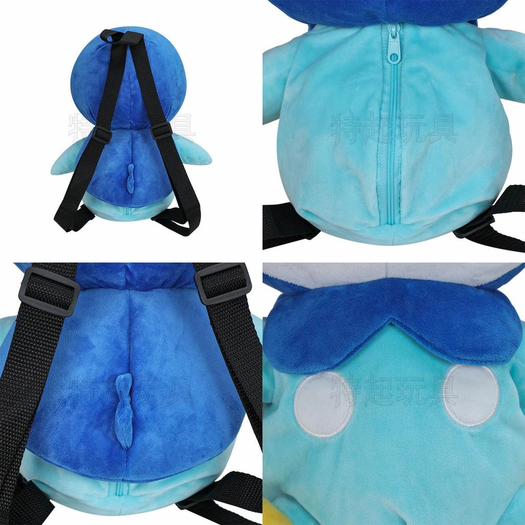 Unisex Blue Creative And Adorable Plush School Bag For Toddlers, With Dimensions 29*20.5*33.5cm