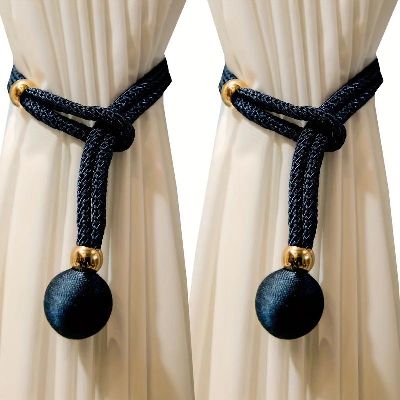 [Adjuster Included] Window Curtain Tie Set of 2 | Curtain Back Strap, Curtain Pull Back, Curtain Hook, Curtain Tie | Multi-Color