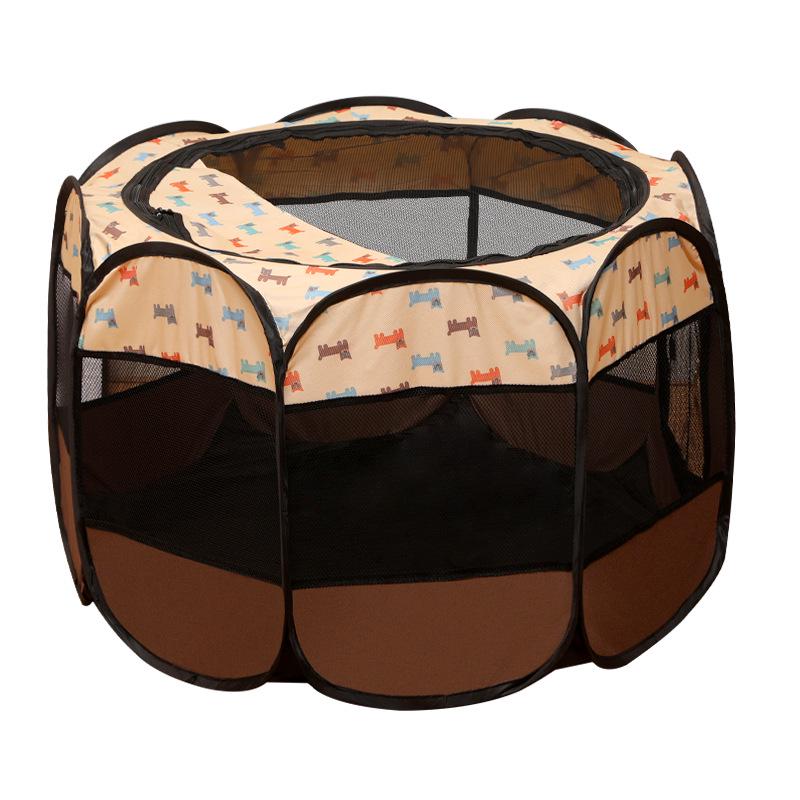 Octagonal Foldable Scratch-Resistant Pet Fence and Tent for Dogs and Cats