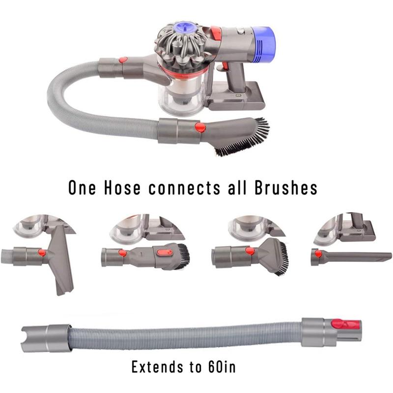 Flexible Crevice Tool & Extension Hose Attachment For Dyson V15 V7 V10 V11 V8 Cordless Vacuum Cleaning Parts