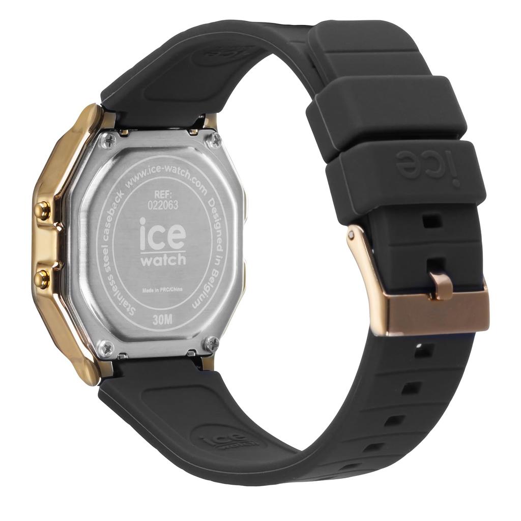 Authorized Dealer Ice Watch Digital Wristwatch for Women 022063 ICE digit Black Silver Small [Ice watch]