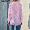 BITCED Plus Size Women's Loose-Fit Casual Chiffon Blouse