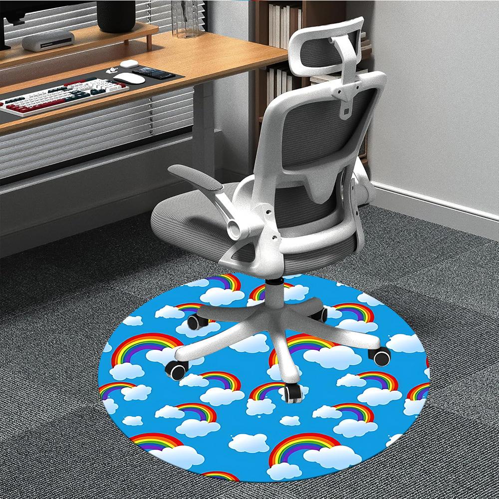 

1pc Rainbow, Clouds Chair Carpet for Office, Soft Flannel Throw Mat, Perfect for Office,Holiday Party Decoration Choice yy251113116 80cm by 80cm