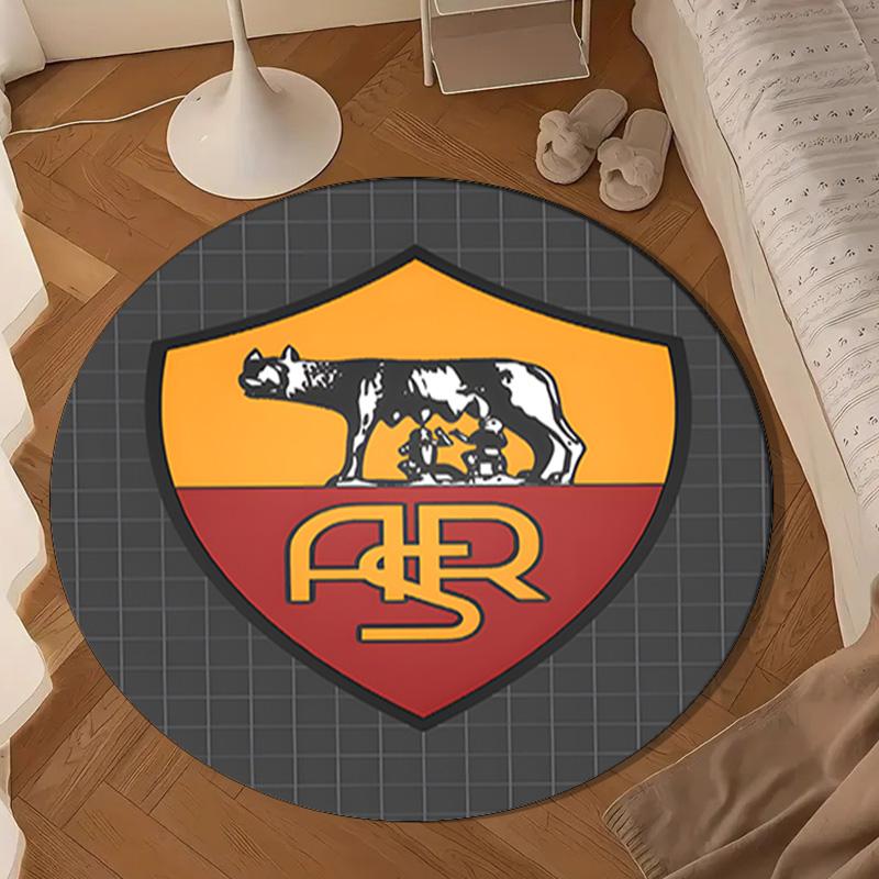 Football Club Emblem Round Rug for Livingroom,Bedroom, Palyroom, Chair Rug, Area rug, Circle Carpet, Large Size Fan Christmas gift
