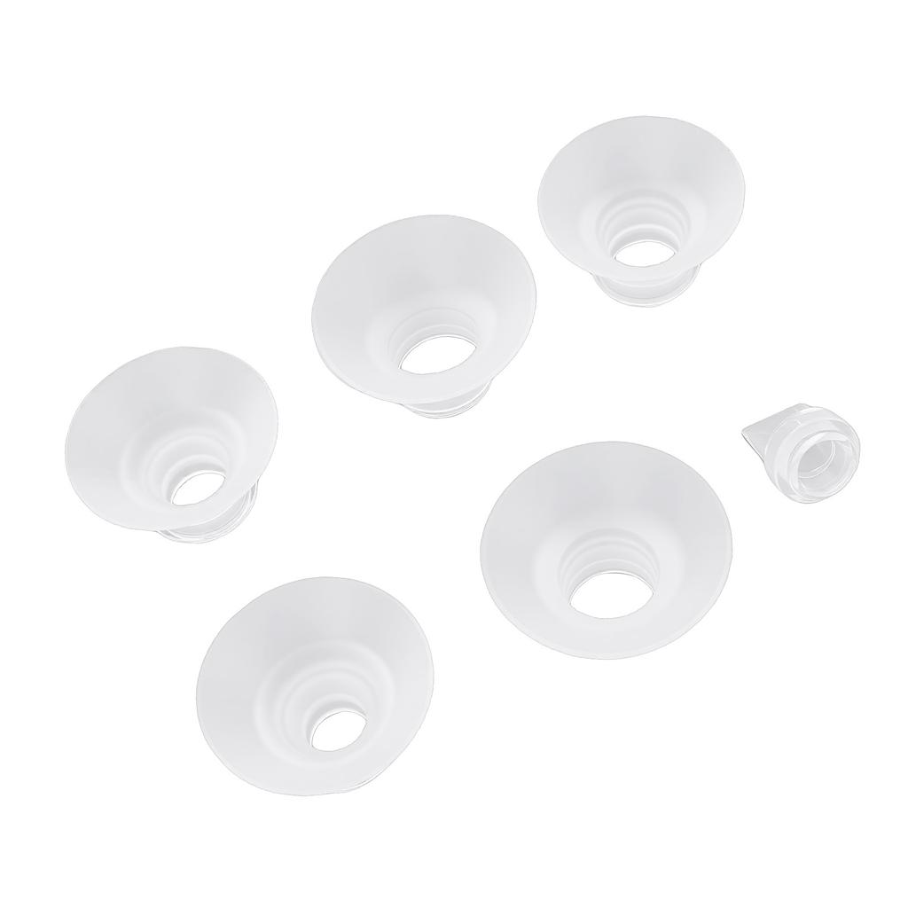 5 Pcs Duckbill Valves Flange Inserts Kit 13 15 17 19 21mm Pump Parts Replacement for Electric Pumps