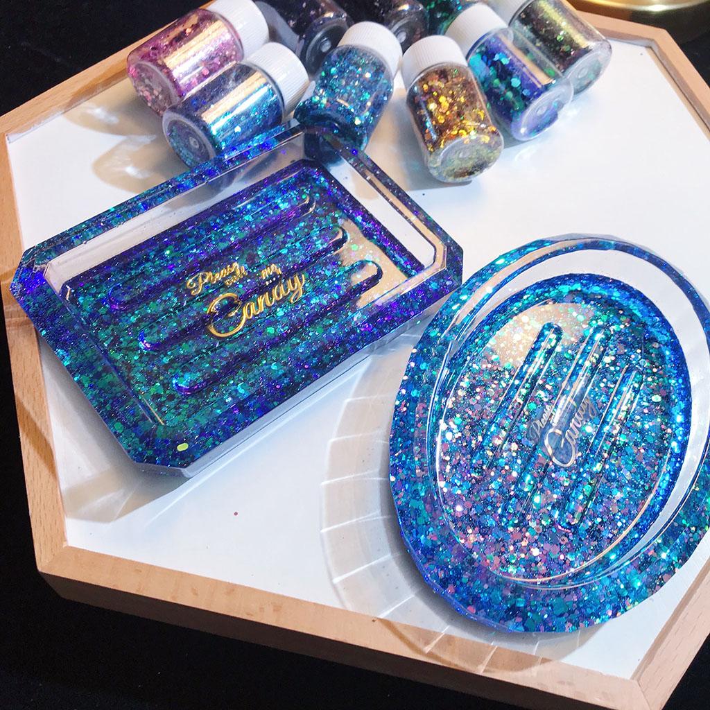 Glitter Crystal Epoxy Handmade Diy Slime Mud Material Sequins Nail Eye Shadow Stage Makeup Jewelry Glitter Powder