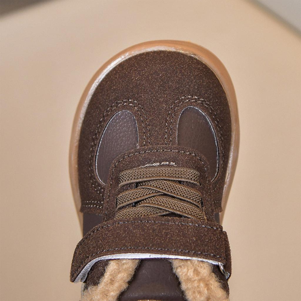 Boys Girls Winter Faux Shearling Lined Athletic Shoes for Cold