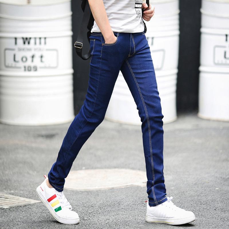 Pánské džíny slim fit ve stylu Korean - Podzim/Jaro Jednobarevné