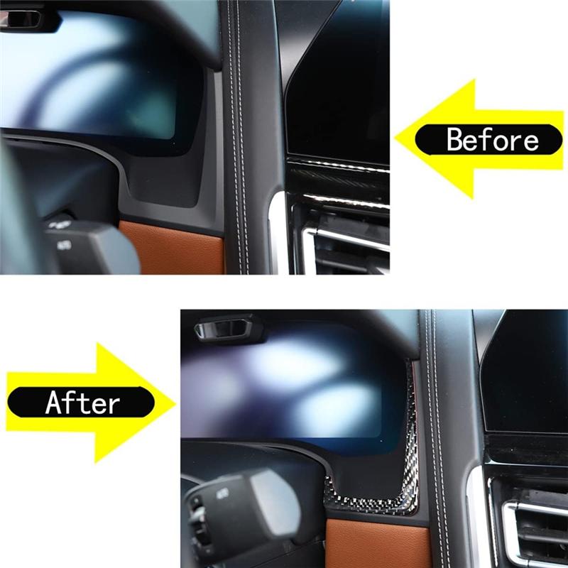 Carbon Fiber Trim Sticker Accessories For BMW 8 Series G14 G15 G16 - Car Dashboard Side Panel Frame Cover Carbon Fiber Pattern