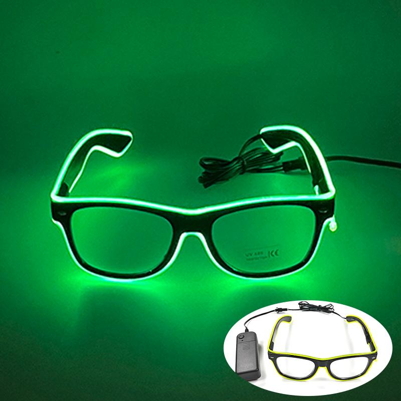 Hot Sale Luminous Neon Glasses With Lights LED Eyeglasses Bar Rave Parties Props Glowing Glasses Festival Club Supplies