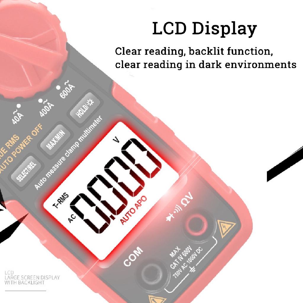 New Digital Clamp Meters AC/DC Current Voltage True RMS Mini Auto Range VFC Capacitance Non Contact Multimeter