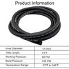 1/4" ID Fuel Hose Line Braided NBR Rubber Tubing 8 Feet For Automotives Generator Lawn Mower With 10 Clamps (6.4Mm ID)