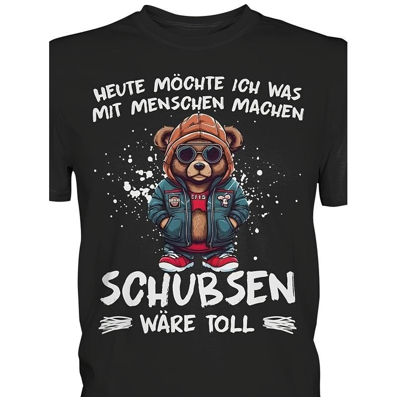 2026 New Style for Fan Funny Teddy Saying Teddy Bear Statement Today I Want to Do Something with People - Pushing Would Be Great - Premium Shirt