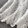Summer Women Elegant Luxury Beading Lace Crochet Flower Slim Long Maxi Bodycon Pencil Party Dresses