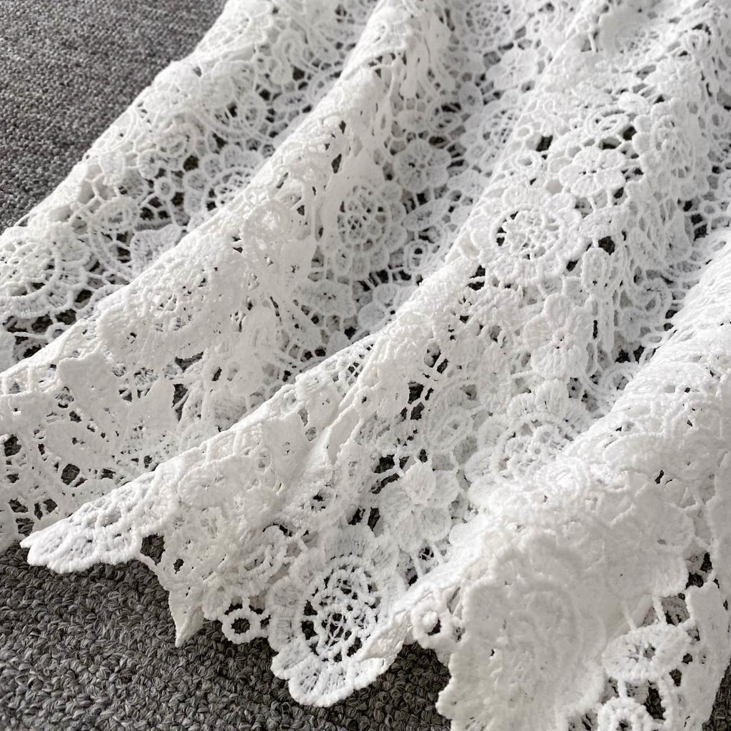 Summer Women Elegant Luxury Beading Lace Crochet Flower Slim Long Maxi Bodycon Pencil Party Dresses