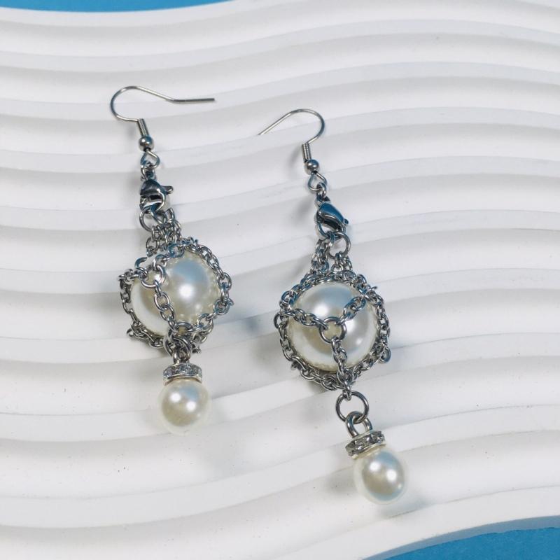 Interchangeable Crystal Holder Dangle Earrings Empty Stone Holder Replacement Drop Earrings for Women Party Jewelry Gift