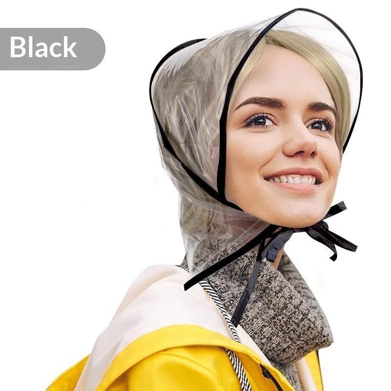 Clear Reusable Waterproof Rain Hat With Wide Brim For Women Lady Outdoor Travel Hiking Gardening Shopping Beach Wind Protection