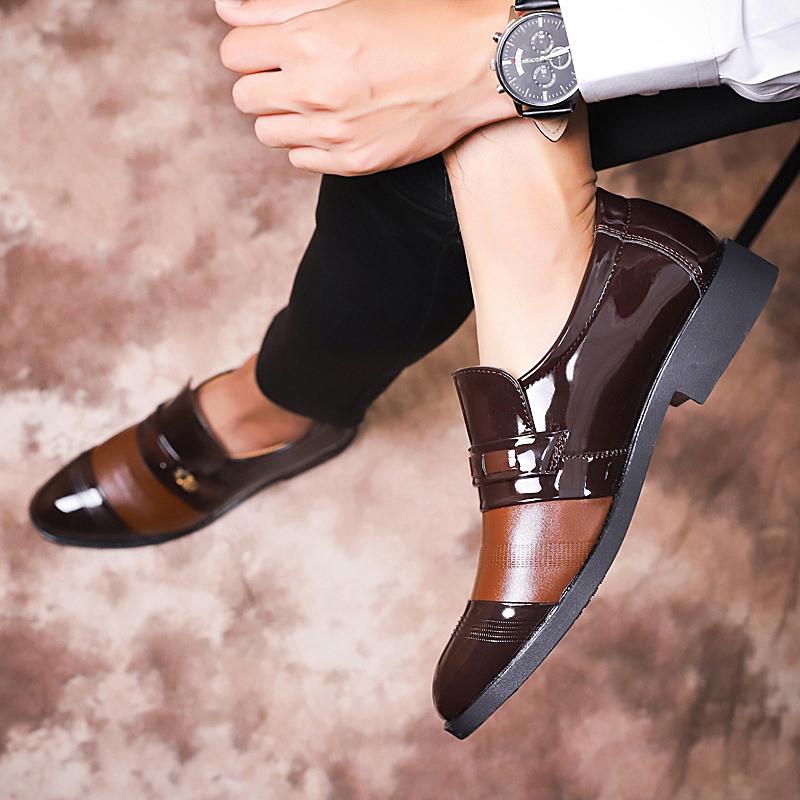 HYF Mens Fashion Oxford Casual Comfortable Slip On Metal Buckle Decoration Outsole Fashion Slipper Business Shoes for Men HYF Mens Fashion Oxford Casual Comfortable Slip On Metal Buckle Decoration Outsole Fashion Slipper Business Shoes for Men