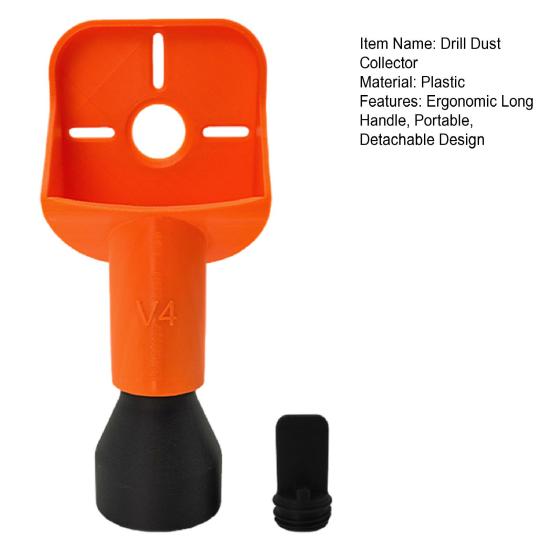 Portable Drill Dust Collector with Ergonomic Long Handle Electric Drill Dust Collecting Bowl Household
